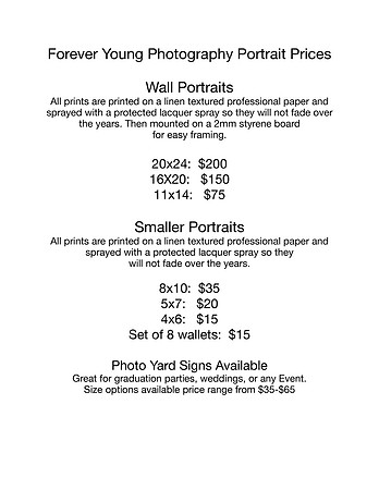 FYP Portrait Prices
